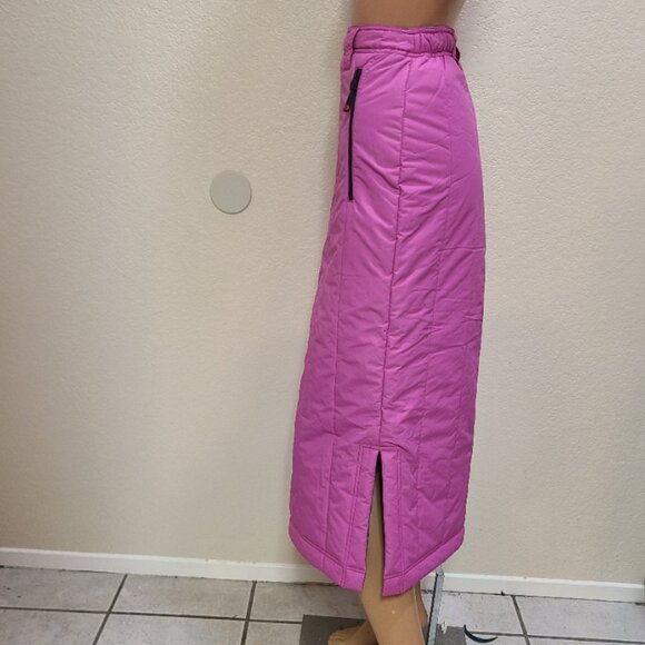DOBSOM SWEDISH QUILTED PUFFER THERMAL PENCIL SKIRT LONG MIDI ZIP SIDE sz 44 - Picture 3 of 6